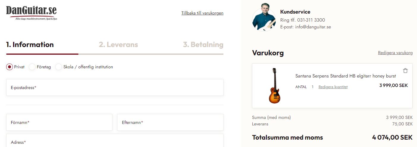 Hur använder man DanGuitar.se rabattkod banner